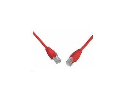 Solarix Patch kábel CAT5E SFTP PVC 10m červený odolný proti zachytávaniu C5E-315RD-10MB 28461009