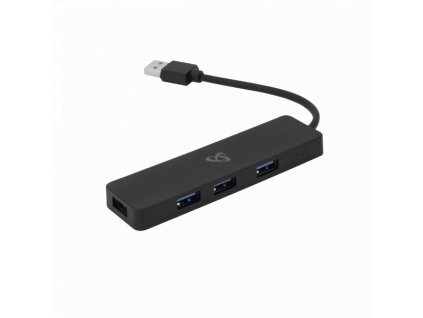 SBOX H-504, 4x USB 3.0 HUB, čierny H-504