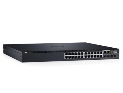 Dell Networking S3124 L3 24x 1GbE 2xCombo 2x 10GbE SFP+ fixed ports Stacking IO to PSU airflow 1x AC PSU 210-AIMQ