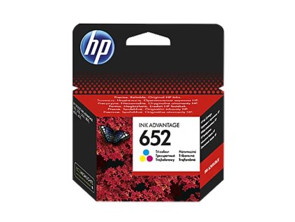 HP (652) F6V24AE - ink. náplň barevná pro HP DeskJet Ink Advantage 1115, 2135, 3635, 3835, 4535, 4675 / cca. 200 stran F6V24AE