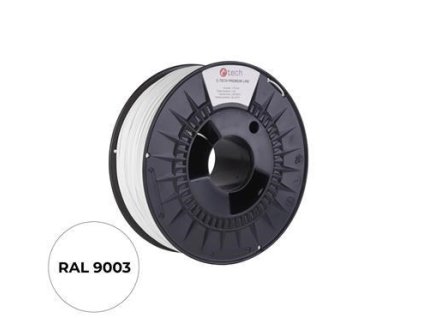 C-TECH Tisková struna (filament) PREMIUM LINE, ASA, dopravní bílá, RAL9003, 1,75mm, 1kg 3DF-P-ASA1.75-9003