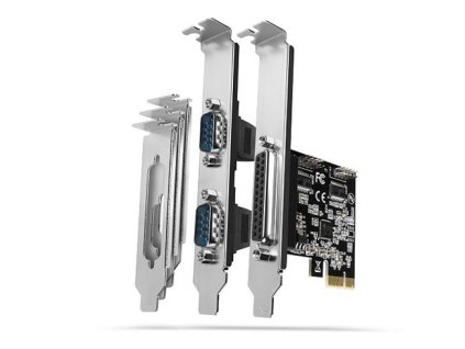 AXAGON PCEA-PSN, PCIe radič - 1x paralelný (LPT) + 2x sériový port (RS232) 250 kbps, vrátane LP PCEA-PSN