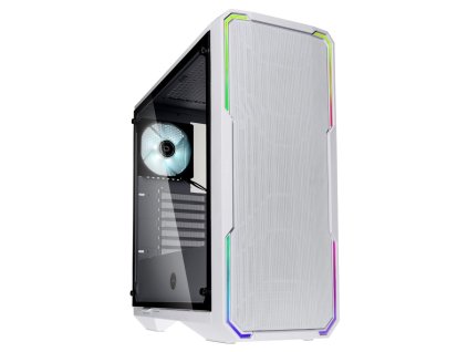 BitFenix skříň Enso Mesh / ATX / 2x120mm / 2xUSB 3.0 / ARGB / tvrzené sklo / bílá BFC-ESM-150-WWWGK-RP