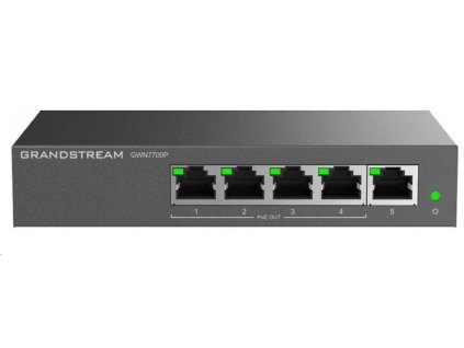 Grandstream GWN7700P Unmanaged Network Switch 5 portů / 4 PoE out GWN7700P