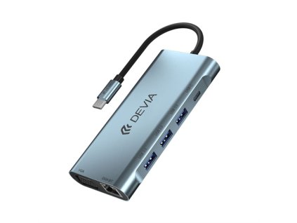 Devia USB-C Hub Leopard Series 11-in-1 - Deep Gray 6938595399992