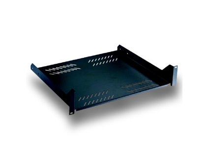 19'' Polica s perforáciou 2U 400mm 7539