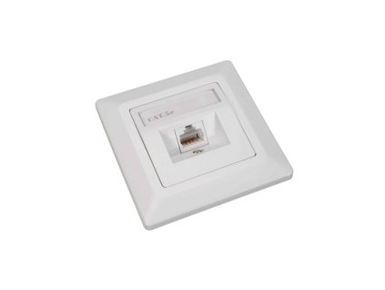 Solarix Eth.Zás. CAT5E STP 1 x RJ45 pod omítku bílá SX9-1-5E-STP-WH 23100096