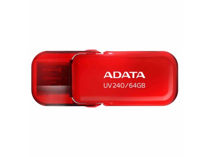 ADATA Flash Disk 64GB UV240, USB 2.0, červená AUV240-64G-RRD