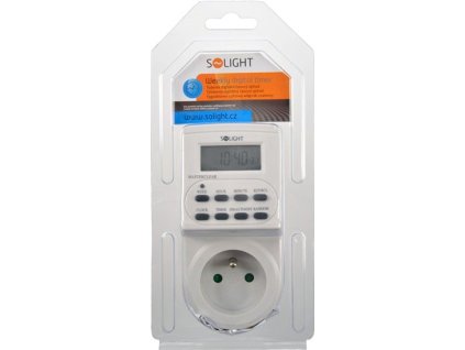 Solight časový spínač digitálny, displej, 17 režimov DT03