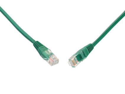 SOLARIX patch kábel CAT5E UTP PVC 0,5m zelený non-snag proof 28350059