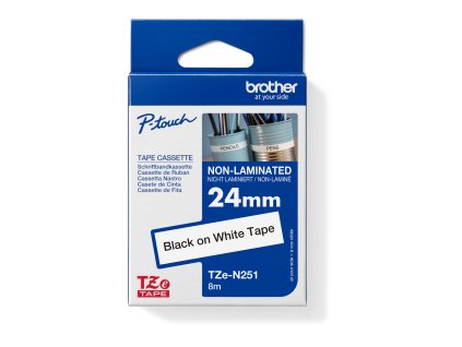Brother TZE-N251, biela/čierna, 24mm TZEN251