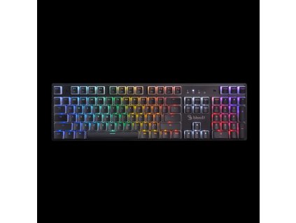 A4tech Bloody Podsvícená mechanická herní klávesnice S510R, Blue Switch, Pudding, USB, CZ, černá S510R-BK-BS-PUD