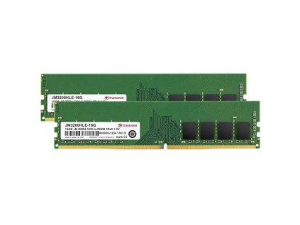 DDR4 32GB DIMM KIT (16GB*2) 3200Mhz TRANSCEND U-DIMM 1Rx8 2Gx8 CL22 1.2V JM3200HLE-32GK