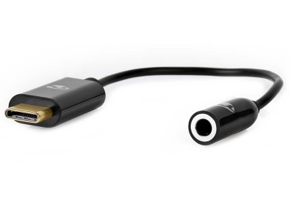 NEDIS USB-C adaptér/ USB-C zástrčka – 3,5 mm jack zásuvka + USB-C zásuvka/ černý/ box/ 15cm CCBW65950BK015