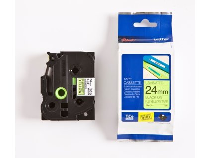 páska BROTHER TZC51 čierne písmo, fluorescenčná žltá páska Tape (24mm) TZEC51