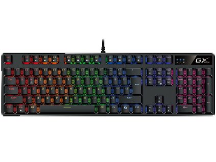 GENIUS GX GAMING Scorpion K12/ drátová/ mechanická/ Brown Switches/ RGB podsvícení/ Copilot/ USB/ černá/ CZ+SK layout 31310057403