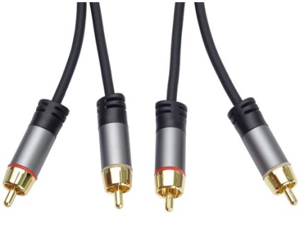 PremiumCord HQ tienený kabel 2x CINCH-2x CINCH M/M 1,5m kjqccmm015