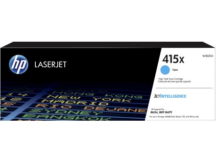 HP 415X Cyan LaserJet Toner Cartridge, W2031X W2031X
