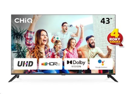 CHiQ U43G7LX TV 43", UHD, smart, Android, Dolby Vision, Frameless U43G7LX
