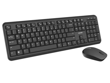 Canyon SET-W20, Wireless bezdrôtové combo - multimed. klávesnica, SK/CZ + opt. myš 800/1200/1600 dpi, čiern CNS-HSETW02-CS