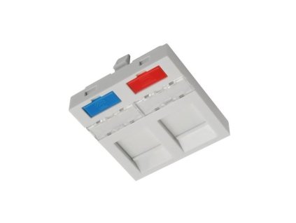 Solarix Modul French style 45 x 45mm pro 2 keystony přímý bílý SXF-M-2-45-WH-P 23100203