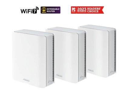 ASUS ZenWifi BT10 3-pack, WiFi7 Extendable Router, AiMesh, 2x WAN/LAN, 1x LAN, 1x 3.0 90IG08Y0-MO3C20