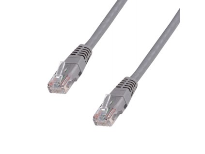 DATACOM Patchkábel 0,25 m, UTP, Cat5e, RJ45, sivý 1490