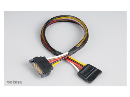Predlžovací napájací SATA 15pin kábel - 30 cm AK-CBPW04-30