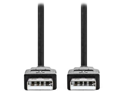 NEDIS kabel USB 2.0/ zástrčka USB-A - zástrčka USB-A/ černý/ bulk/ 3m CCGL60000BK30