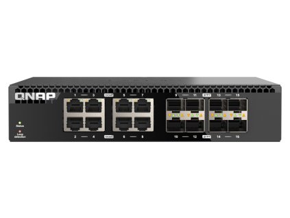 QNAP switch QSW-3216R-8S8T (8x 10G GbE porty + 8x 10G SFP+ porty, polovičná šírka) QSW-3216R-8S8T