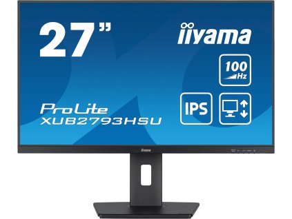 iiyama ProLite/XUB2793HSU-B7/27''/IPS/FHD/100Hz/1ms/Black/3R XUB2793HSU-B7