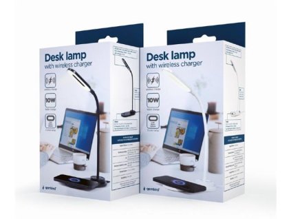 Gembird stolná LED lampa s 10W bezdrôtovou nabíjačkou, čierna TA-WPC10-LED-01-MX
