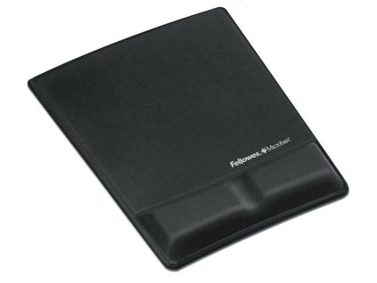 FELLOWES podložka pod myš a zápěstí Health-V pěnová Microban Lycra černá felfergwmpadpfoamhn