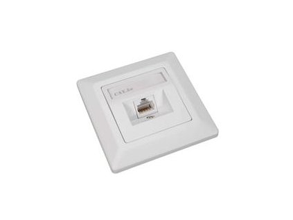 Zásuvka Solarix CAT5E UTP 1 x RJ45 pod omietku biela 23100095