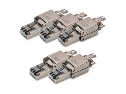DIGITUS CAT 8.I Field Termination Plug, Shielded, Tool-free, 5ks DN-93837-5