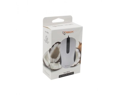 SBOX M-901W, Optická myš drôtová 3D Optical wht M-901W