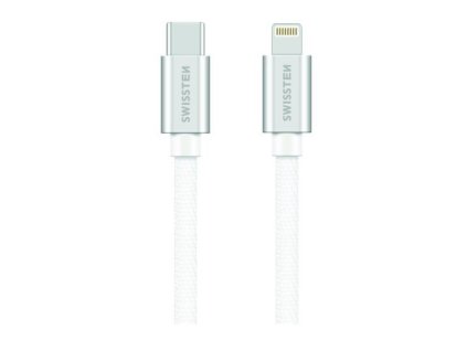 Swissten Datový Kabel Textile USB-C / Lightning Mfi 1,2 M Stříbrný 71526203