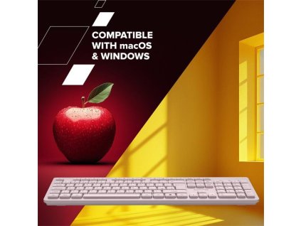 Canyon HKB-W01 bezdrôtová klávesnica, 104 kláves, tichá, štíhla, SK/CZ, modrá CNS-HKBW01BL-CS