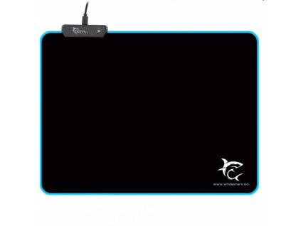 White Shark mousepad LED LUMINOUS L, 350x250 mm, black LUMINOUS-350x250