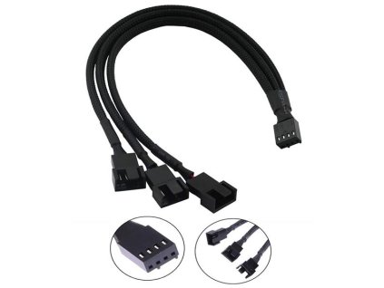 1stCOOL Fan PWM splitter, rozbočovač pre ventilátory 1x 4pin PWM na 3x 4pin PWM PWM-SPLIT-3