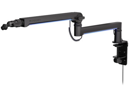 Endorfy rameno na mikrofon Broadcast Low Profile RGB Boom Arm / 360st. rotace / kulová hlava / LED osvětlení EY0A010