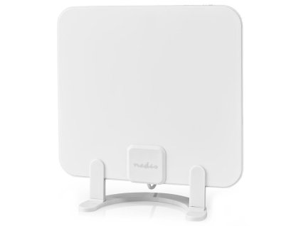 NEDIS aktivní pokojová DVB-T/T2 anténa/ FM / UHF / VHF/ rozsah příjmu 0-25 km/ LTE700/ zesílení 30 dB/ ABS/ bílá ANIR2502BK700