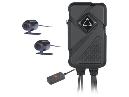 CEL-TEC palubní duální kamera na motorku i do auta MK02 Dual Wi-Fi GPS/přední,zadní 1080p/WiFi/g-senzor/IP67/kab.ovládač 2101-056