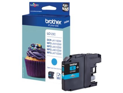 kazeta BROTHER LC-123 Cyan DCP-J4110DW, MFC-J4410DW/J4510DW/J4610DW/J4710DW (600 str.) LC123C