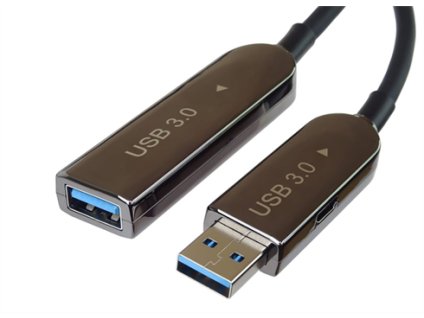 PremiumCord USB3.2 + 2.0 predlžovací optický AOC kábel A/Male - A/Female 10m ku3fiber10