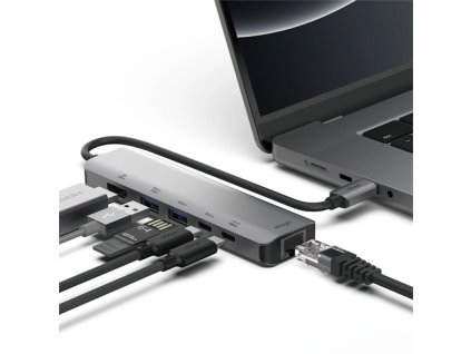 Elago USB-C 6 in 1 Ethernet HDMI Multi Hub - Space Gray EUSBC-HB-ETHD2-DG