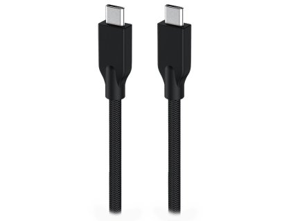 GENIUS nabíjecí kabel ACC-C2CC-3A, 150cm, USB-C na USB-C, 3A, PD60W, opletený, černý 32590006401