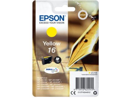 Epson Singlepack Yellow 16 DURABrite Ultra Ink C13T16244012