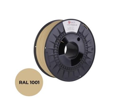 Tlačová struna (filament) C-TECH PREMIUM LINE, PETG, béžová, RAL1001, 1,75mm, 1kg 3DF-P-PETG1.75-1001
