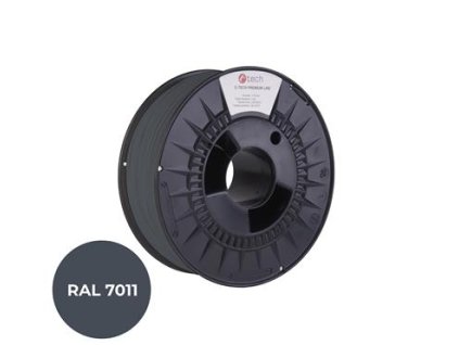 Tlačová struna (filament) C-TECH PREMIUM LINE, PLA, oceľová šedá, RAL7011, 1,75mm, 1kg 3DF-P-PLA1.75-7011